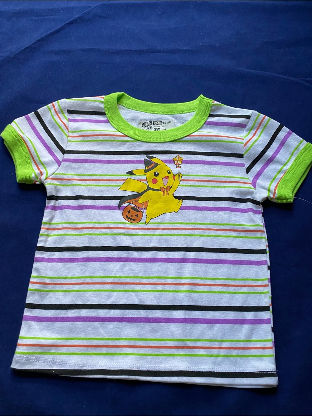 NWOT Halloween Pokemon Striped T-shirt Size Kids Medium 8